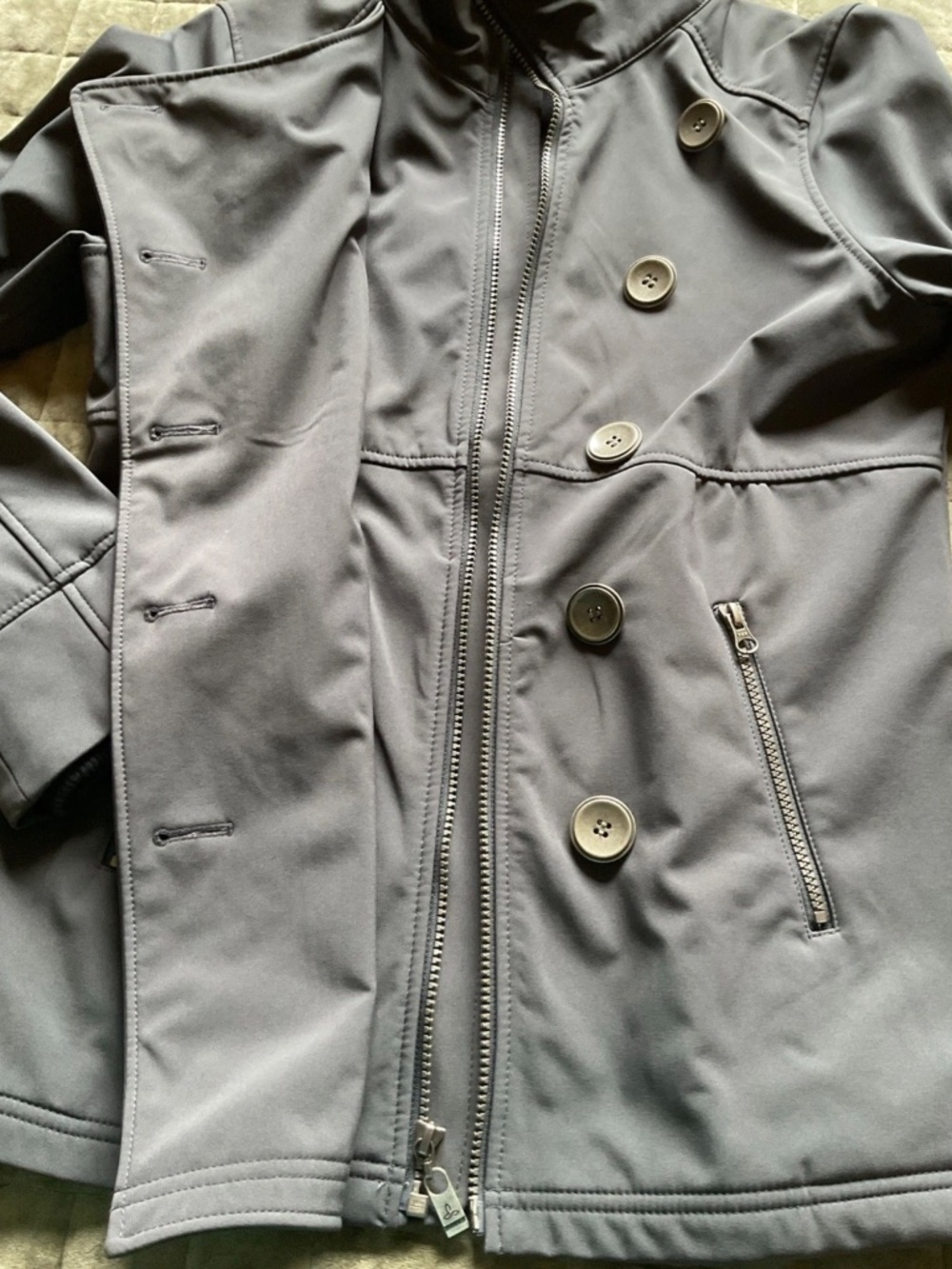 PrAna Martina Jacket Coat Gray Medium Soft Shell - Picture 6 of 11